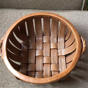 Clay Pottery Weaved Basket Bowl